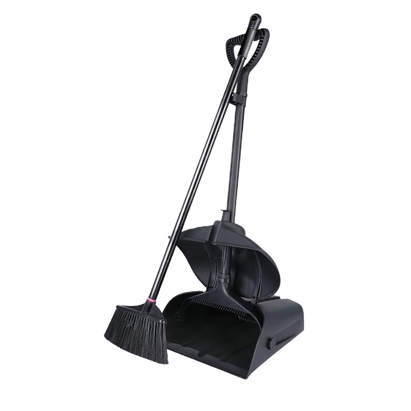 扫把簸箕套装阿斯卡利(ASCARI)家用酒店商用畚箕扫帚防风扫地笤帚带挂齿加厚垃圾铲 [带挂齿]黑色