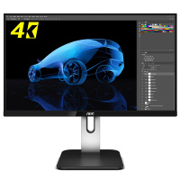 AOC U27P1U 27英寸 4K超清 低蓝光不闪IPS屏 10bit面板 内置音箱 窄边框旋转升降液晶显示器 专业设计商务办公