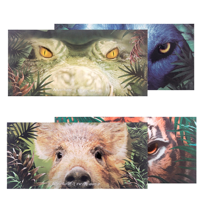 眼影探险家十二色眼影老虎小猪冰狼12色动物眼影彩妆-4