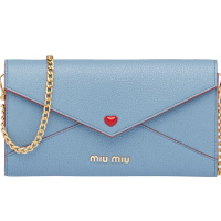 【预定】MIU MIU/缪缪 心形装饰MADRAS 皮革迷你手袋 5DH060
