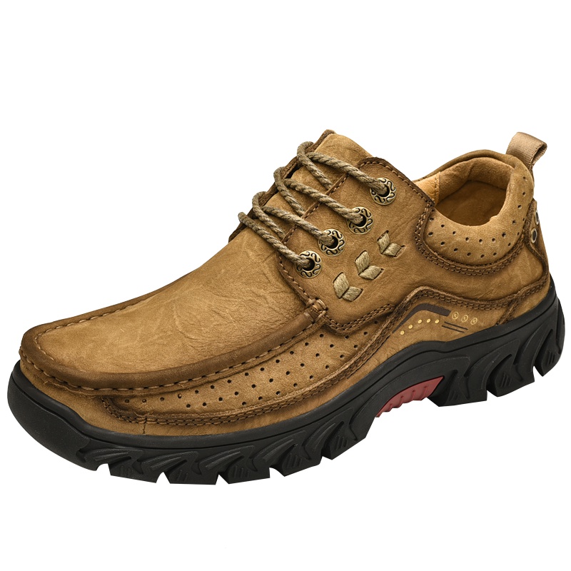 公牛世家(G.N.Shi Jia)男士休闲鞋复古大头鞋真皮头层牛皮手工男鞋GN9827