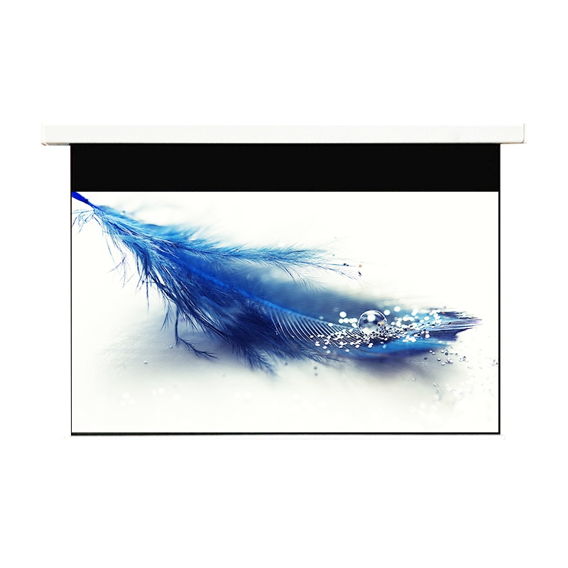 奥趣(AQ)120英寸16:10遥控电动投影幕布投影布(配有遥控器) 家用投影机投影仪幕布