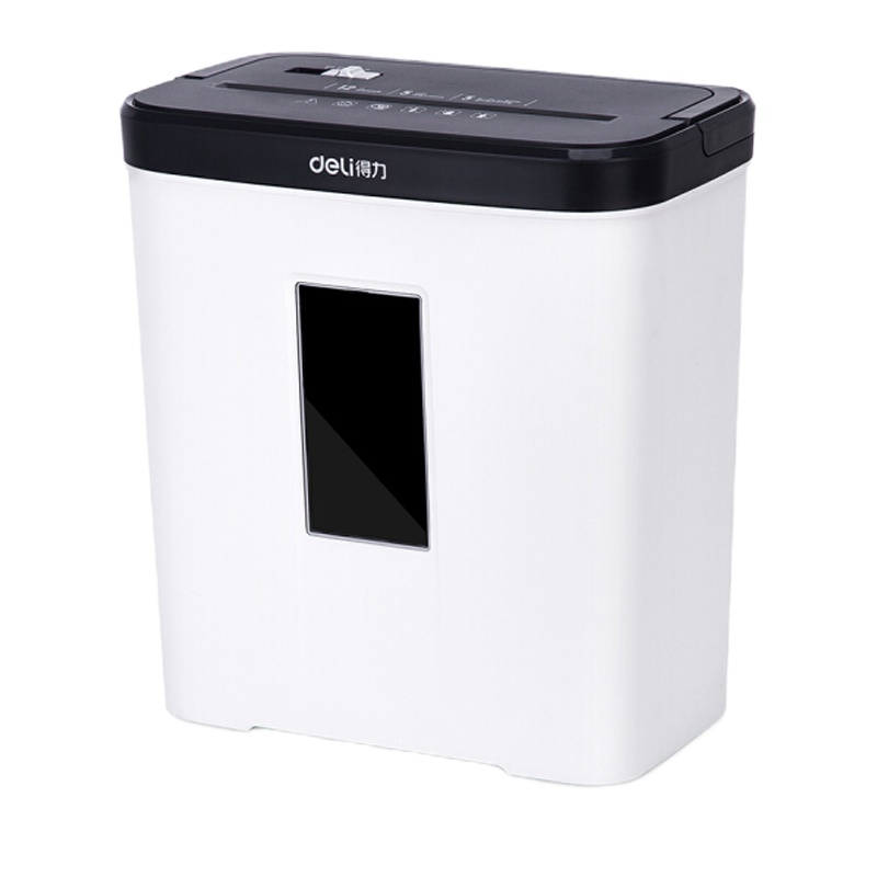 得力(deli) 碎纸机 办公家用电动静音大功率保密颗粒迷你粉碎机 白色9939