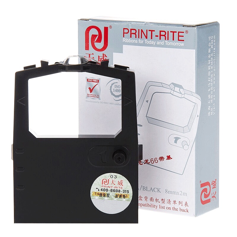 天威(PRINT-RITE)5320色带芯 适用于OKI-5320-1.6m,8mm-黑色 直芯