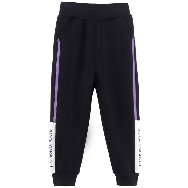 小红豆儿童裤子加绒加厚男童女童秋冬长裤宝宝中大童运动卫裤潮