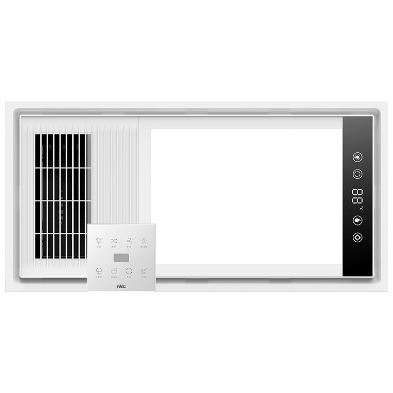 雷士照明 浴霸 集成吊顶led灯嵌入式暖风机卫生间五合一浴室超薄风暖 升级触控开关