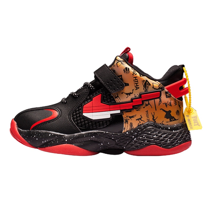 沃特秋冬男童篮球鞋新款中大童革面运动鞋