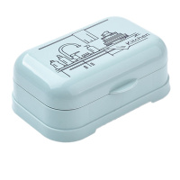 蓝色1个装 洗衣肥皂盒带盖便携大号卫生间沥水个性创意学生宿舍香皂盒