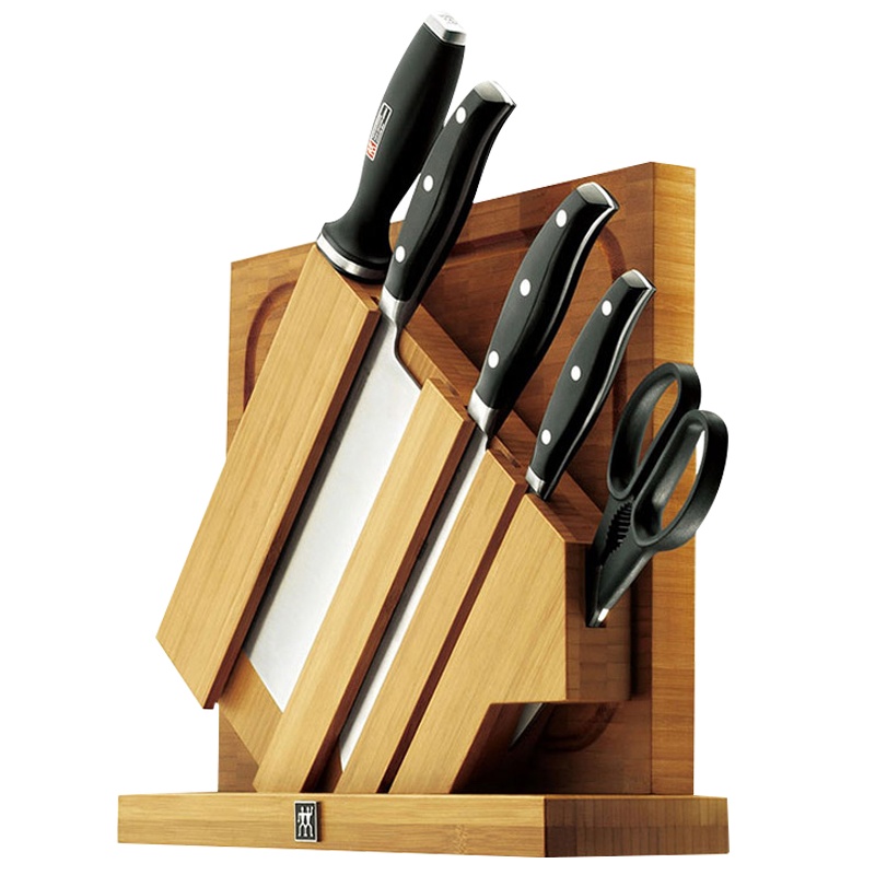 双立人(ZWILLING) Pro双面福到插刀架8件套组合套装菜刀菜板32179-002