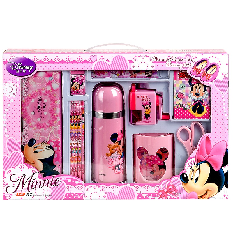 迪士尼(Disney)DM6049-5A文具套装蓝色7件套 小学生文具礼盒米奇米妮儿童开学文具礼包 生日礼物学习奖品