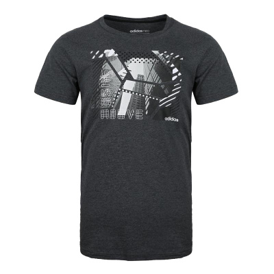 Adidas阿迪达斯NEO男装夏季运动服休闲圆领短袖T恤DW8209 C