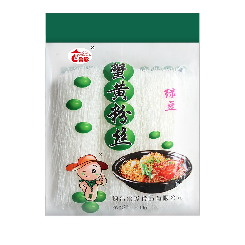 鲁珍 蟹黄粉丝300g 纯绿豆龙口粉丝干捞粉丝水晶粉丝