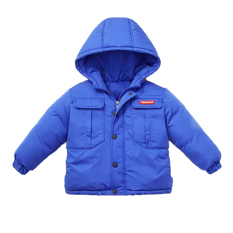 2019胖胖象冬季新款P26连帽印花儿童小孩加厚保暖棉服棉衣外套短款