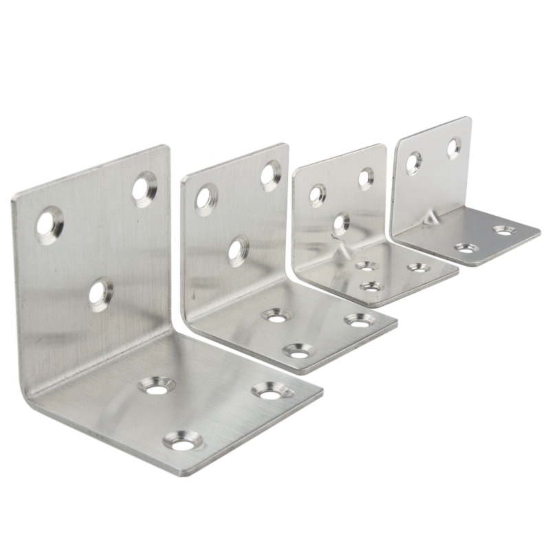 海斯迪克 gnjz-1014 加厚不锈钢角码 90度直角L型码 连接件角铁支架固定件