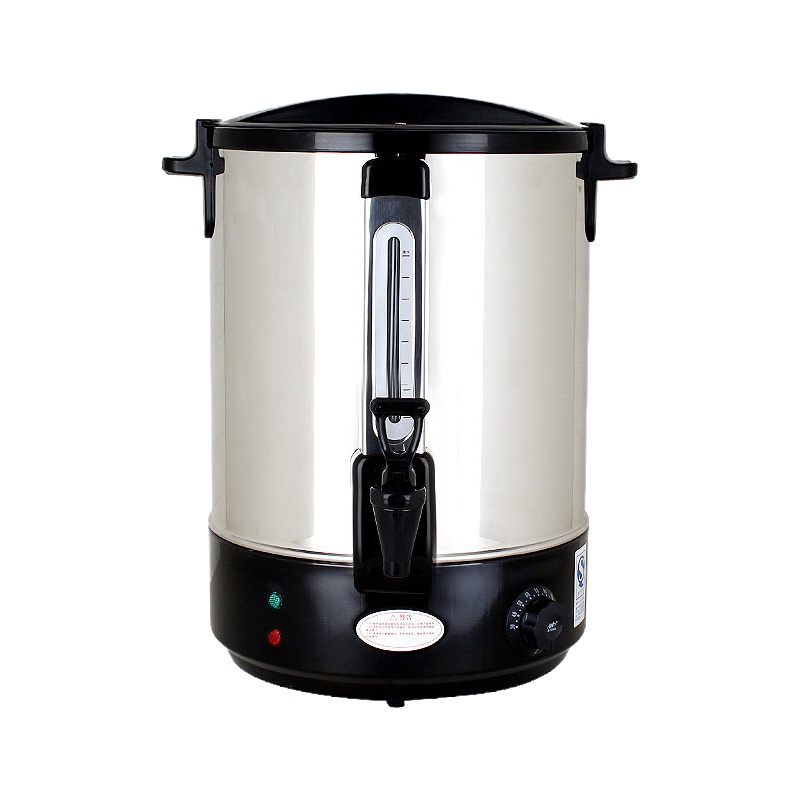 电热烧水桶商用大容量开水桶双层不锈钢自动加热 黑色50L装73斤水(双层防烫+304不锈钢盘+防干烧)