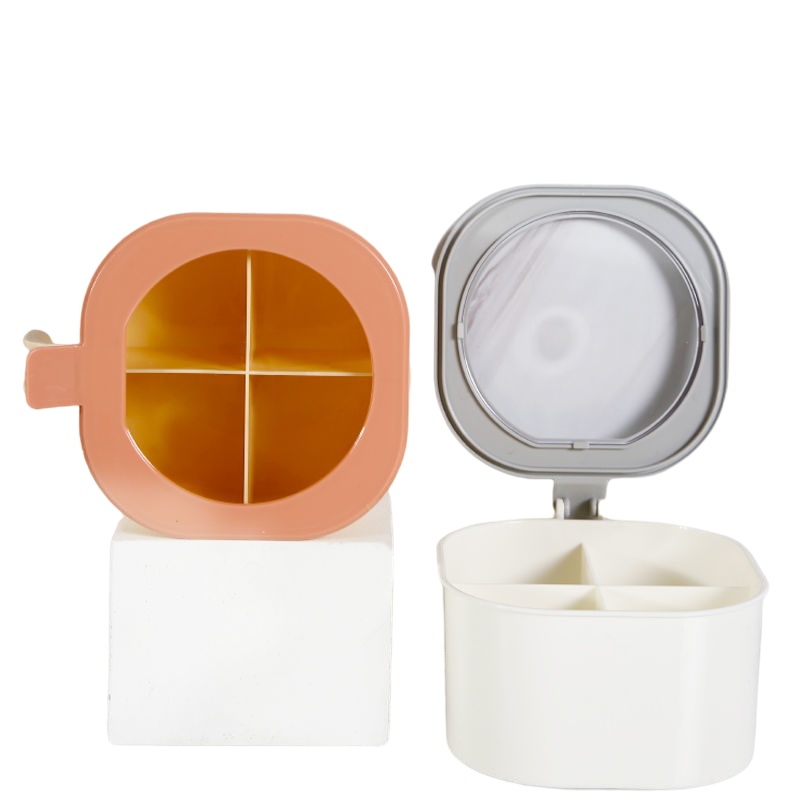 厨房调料盒四格一体北欧家用创意糖盐味精佐料收纳盒子带盖调味盒