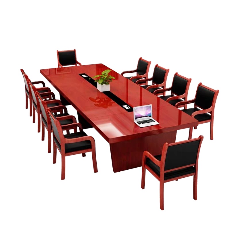 鑫金虎 会议桌长桌简约公办家具长条桌会议室培训桌洽谈桌实木会客桌培训桌长方形