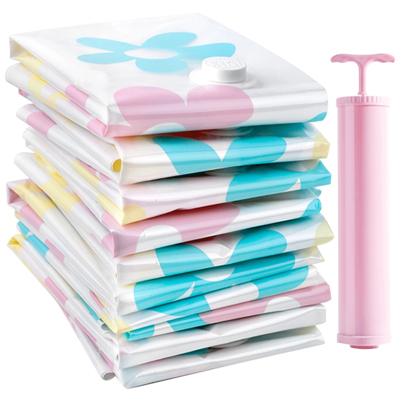 收纳博士抽真空棉被压缩袋真空收纳袋送手泵共8个袋子1个手泵 装被子真空袋整理袋防潮袋zhenkongdai