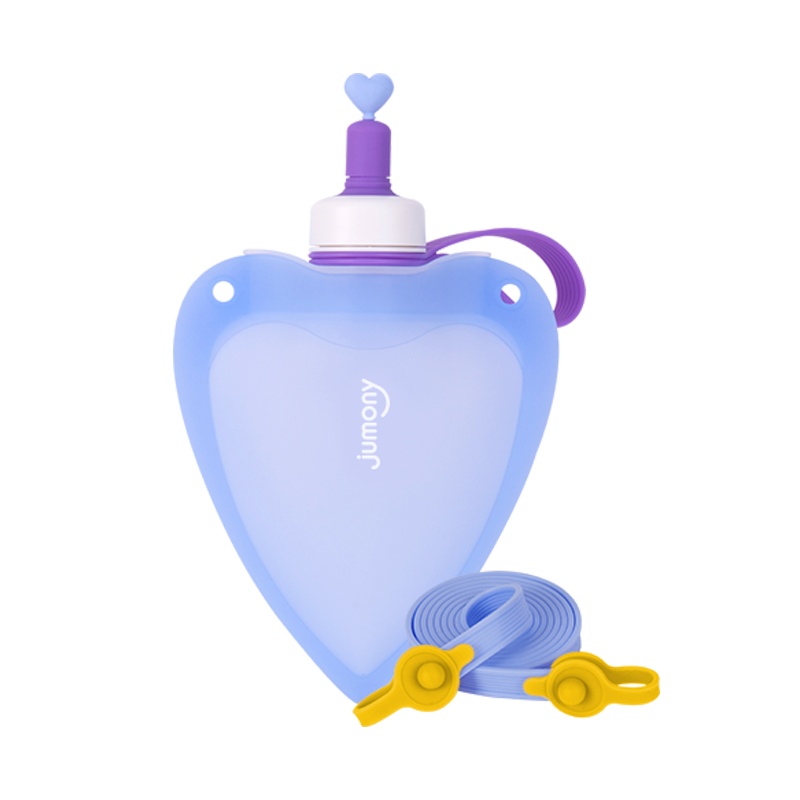 Sillymann 朱莫妮爱心款 硅胶水袋 250ml 蓝紫色