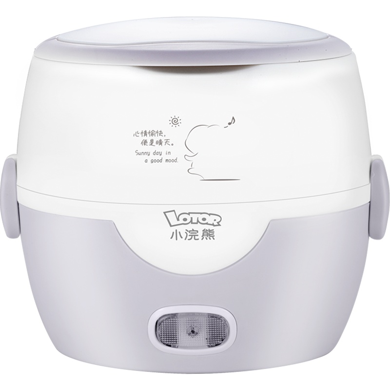 小浣熊电热饭盒保温可插电加热蒸饭菜热饭神器锅带上班族便携1人2