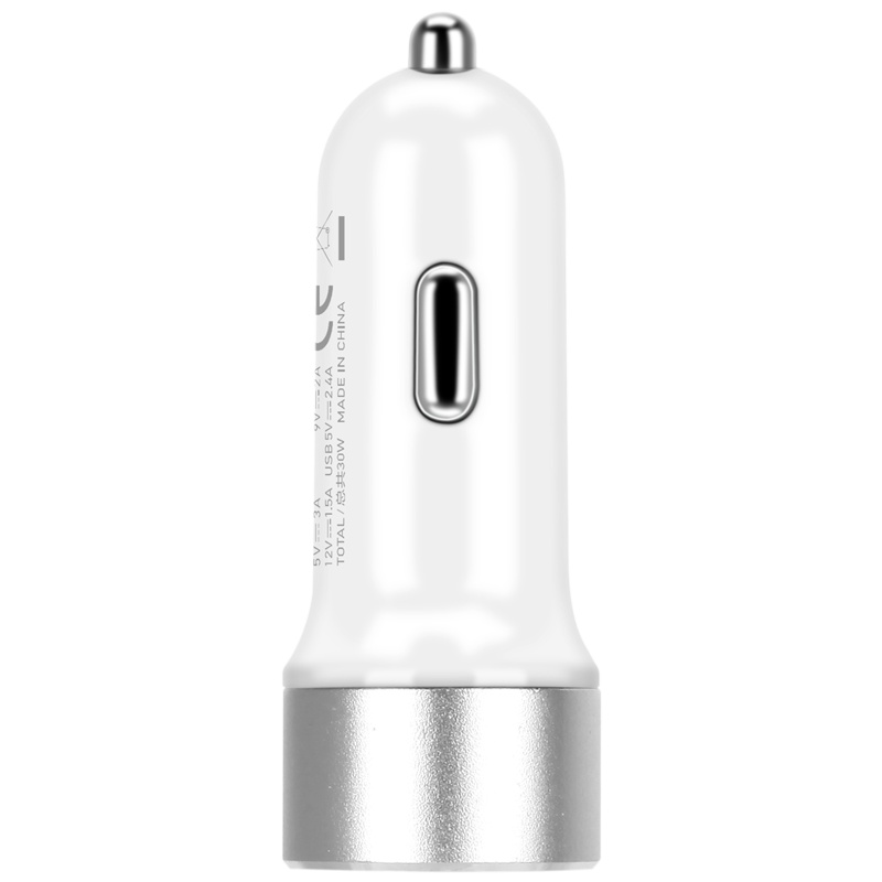 Momax摩米士车载充电器快充版QC3.0手机双USB一拖二汽车点烟器头苹果PD车充36W快充插头多功能车充2.4v5a