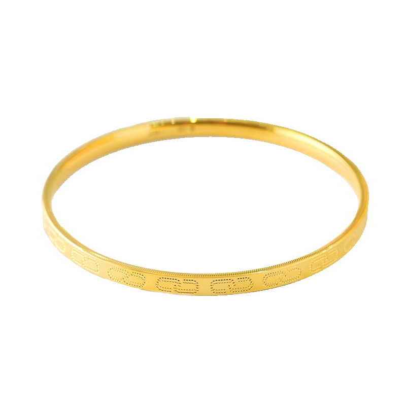 ZHAO LIANG 兆亮珠宝 黄金手镯女金手镯足金999纯金镯子细手环光圈多款可选
