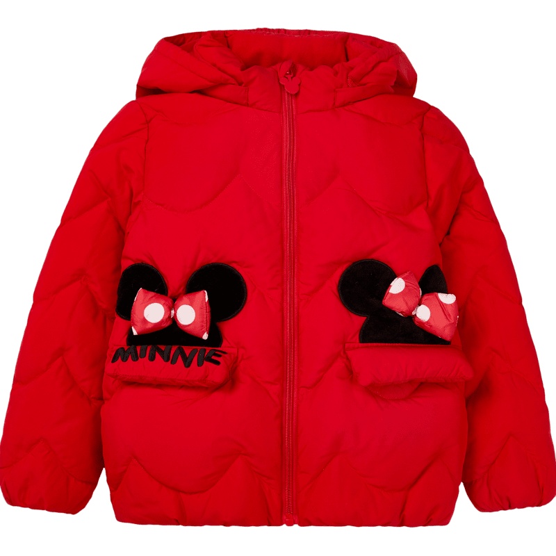 波司登童装新款迪士尼贴标萌趣口袋可爱女童保暖羽绒服