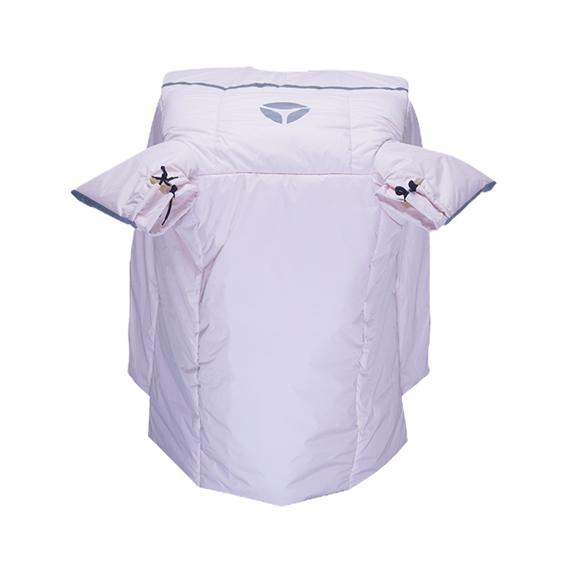 雅迪电动车电瓶车冬季挡风被加宽侧翼防风挡风被保暖骑行护具 双防水款 樱花粉