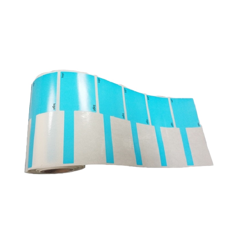 开仰（KAIYANG）P-50-B-DX不干胶标签纸/F型预印logo尾签45*36+50mm/250片/卷 蓝色