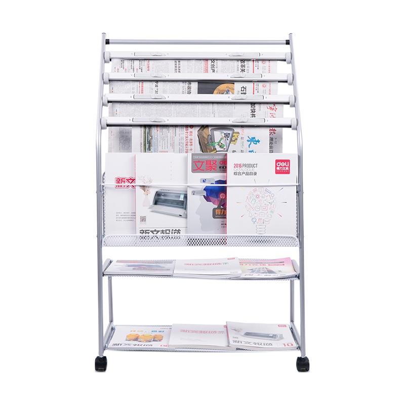 得力(deli)9304报刊架书报架展示架杂志架广告资料展示架办公用品