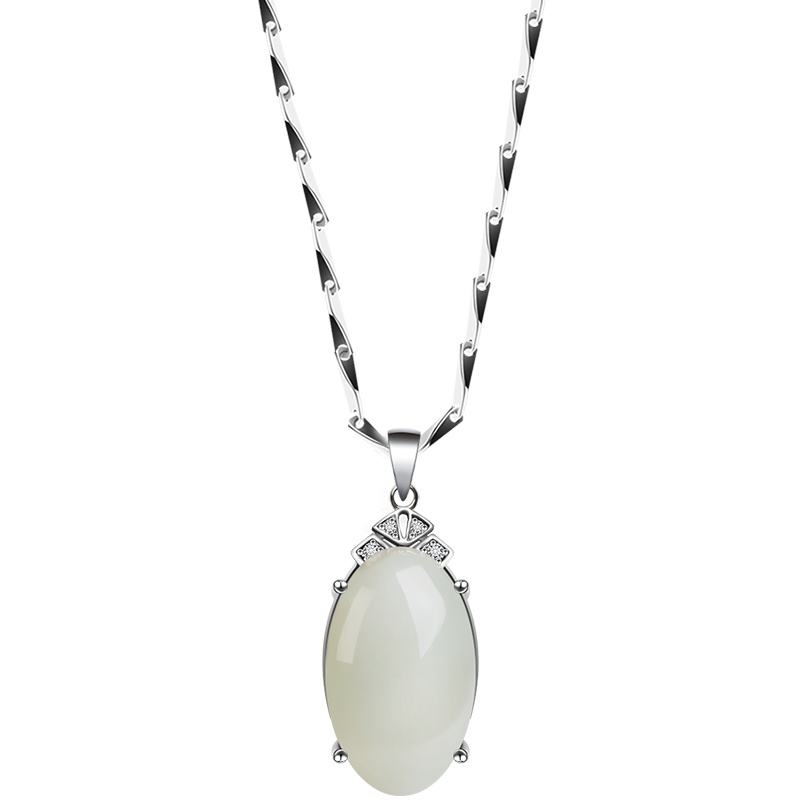 石头记倾慕天然优质和田玉吊坠项链