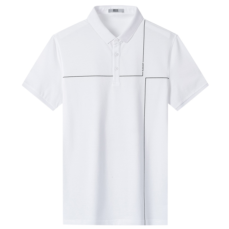 雪中飞夏季新款 男士T恤衫纯色修身潮流POLO衫休闲短袖时尚