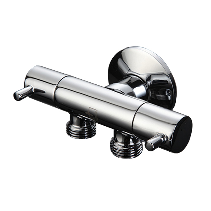 潜水艇一进二出双控出水分水器多功能马桶洗衣机三通三角阀门