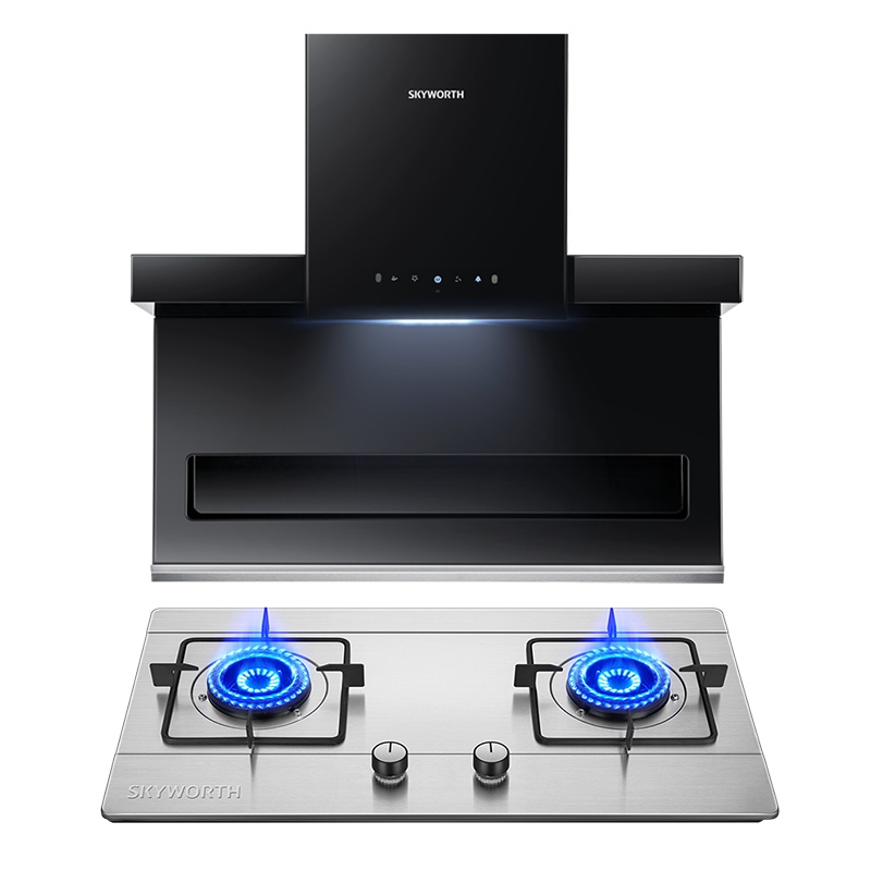 创维（SKYWORTH）抽油烟机灶具套装 烟灶套装 7字型吸油烟机燃气灶具套装Y7C+Z31液化气