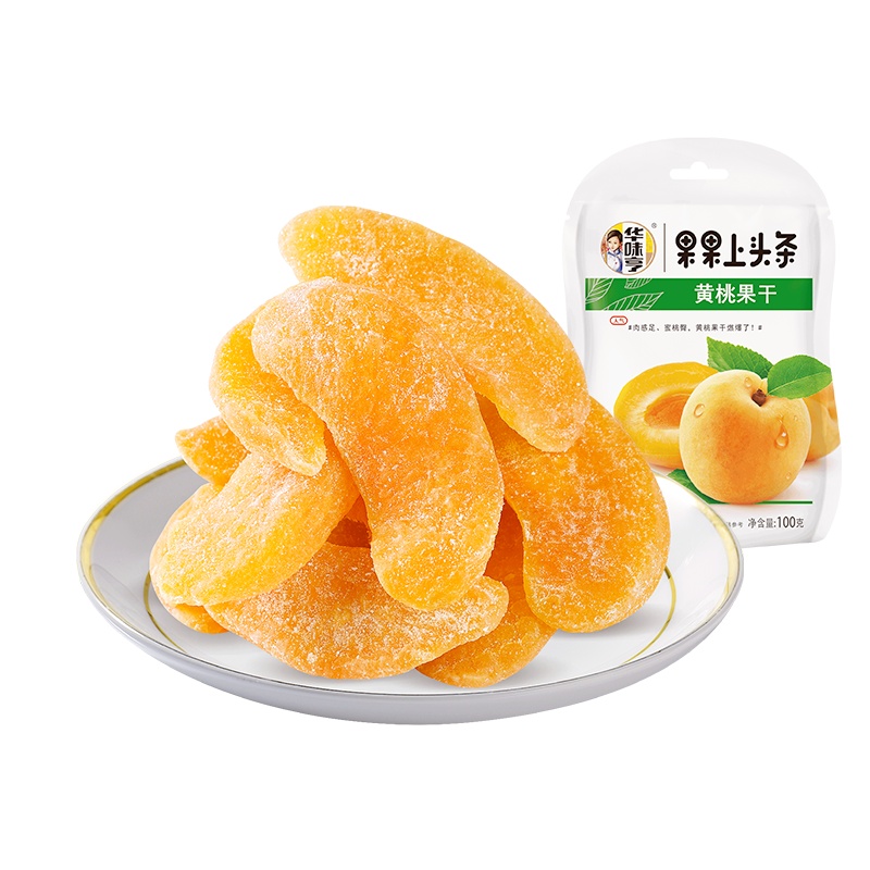 华味亨黄桃干100g 桃肉桃干果肉果干蜜饯休闲食品