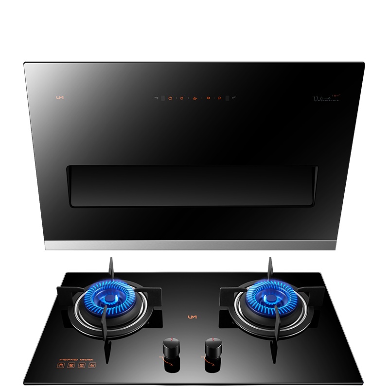 优盟D808M+ZJ001P抽油烟机燃气灶消毒柜套餐装顶吸式天然气灶具烟灶套装(天然气)