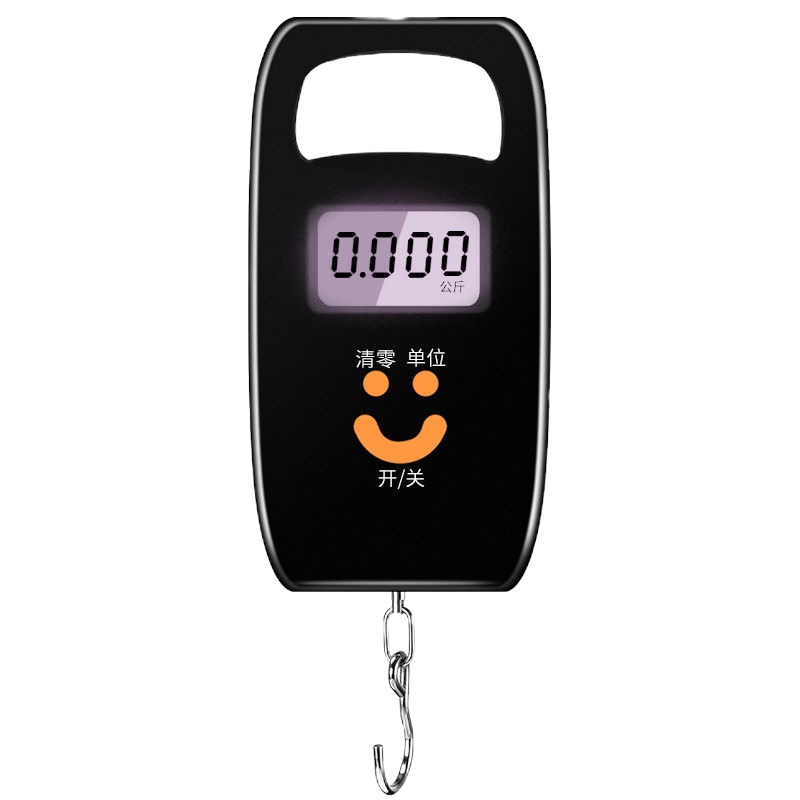 手提秤-黑色 手提秤电子秤商用迷你称重电子厨房50kg便携式快递吊钩称小弹簧秤