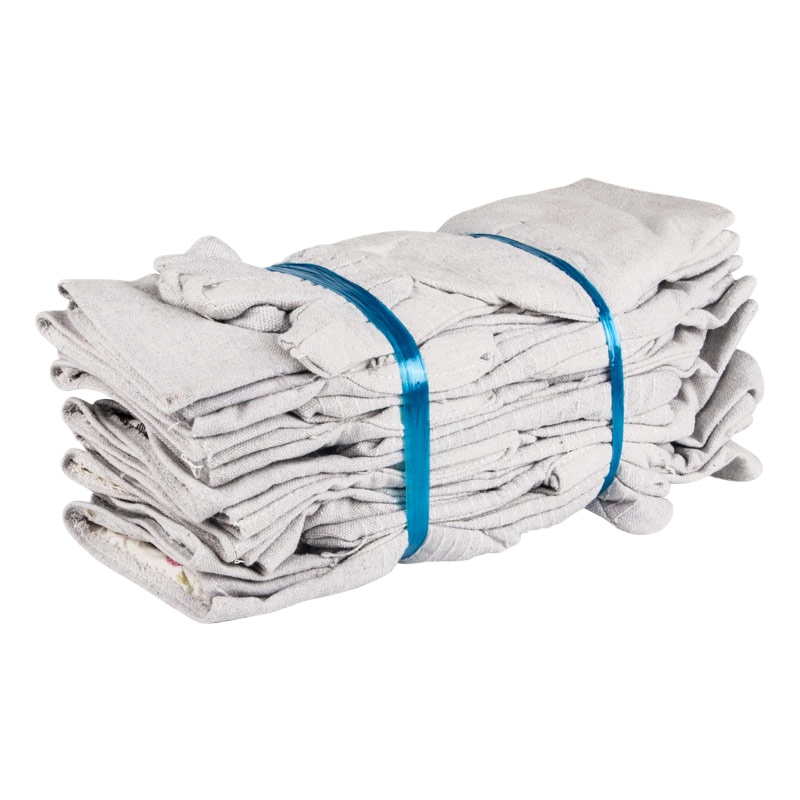 金富鑫帆布手套劳保耐磨工作工地24线双层加厚劳动焊工手套短款电焊10双