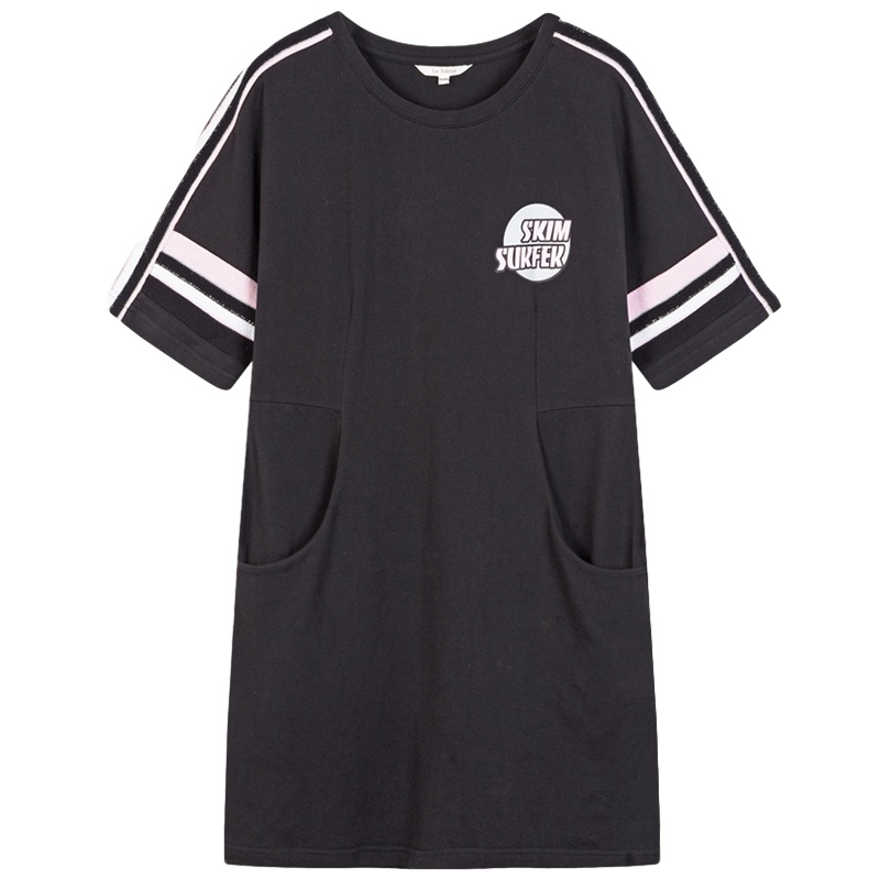 拉夏贝尔拉贝缇夏装新款学生小个子学院风短袖连衣裙女