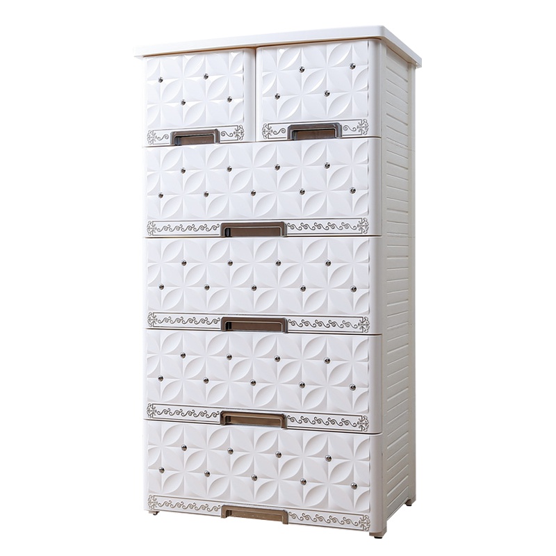 驿品欧式大容量收纳柜加厚仿木储物箱收纳箱抽屉式塑料美式整理柜