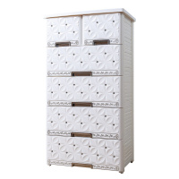 驿品欧式大容量收纳柜加厚仿木储物箱收纳箱抽屉式塑料美式整理柜