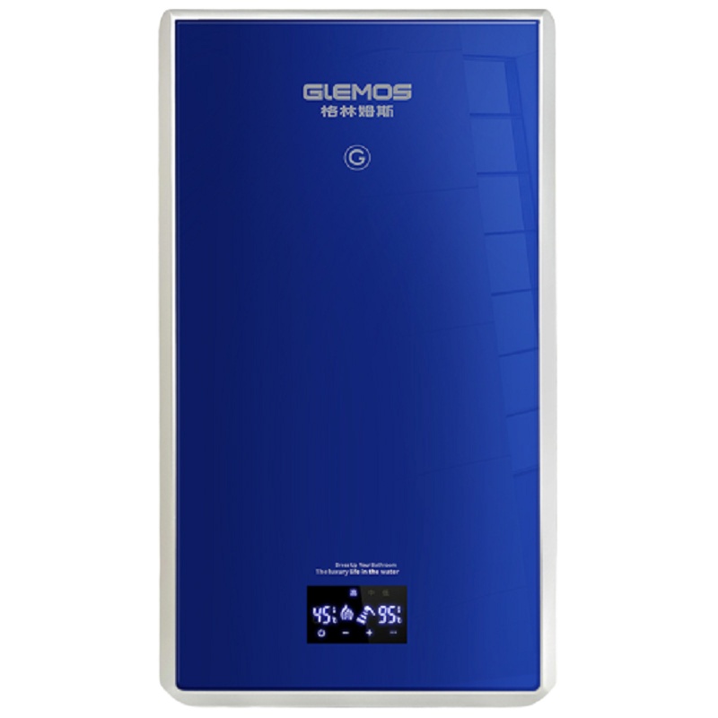 格林姆斯(GLEMOS)GWL-ZS9-55F速热式电热水器 双胆循环加热微电脑全智能恒温20升储水5500W 蓝色