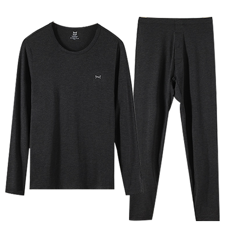 猫人男女士阳离子保暖内衣打底套装修身舒适情侣薄款秋衣秋裤套装秋