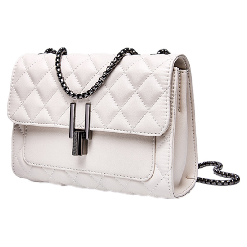 菱格三宅世家(MVO MVO LGSZSJ)女包斜挎包女新款单肩包夏天时尚菱格链条牛皮女士包袋