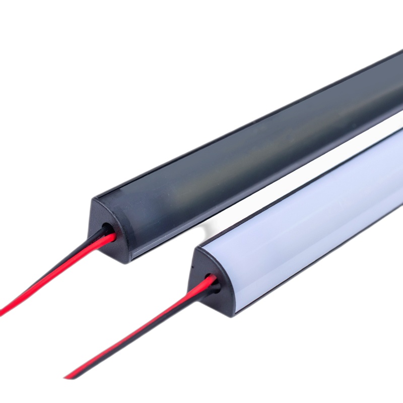 黑色三角形直角220VLED灯灯条橱柜灯条无需变压展柜货架硬灯条灯