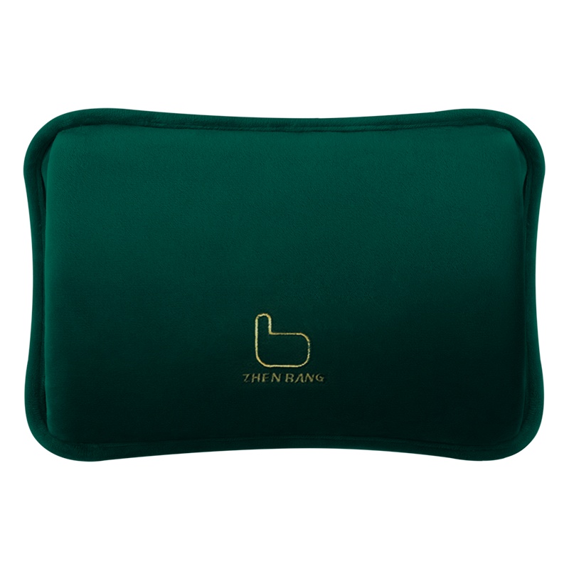 南极人(NanJiren)充电式热水袋毛绒暖肚子暖宝宝女敷肚子暖腰暖宫暖水袋 已注水 绿色