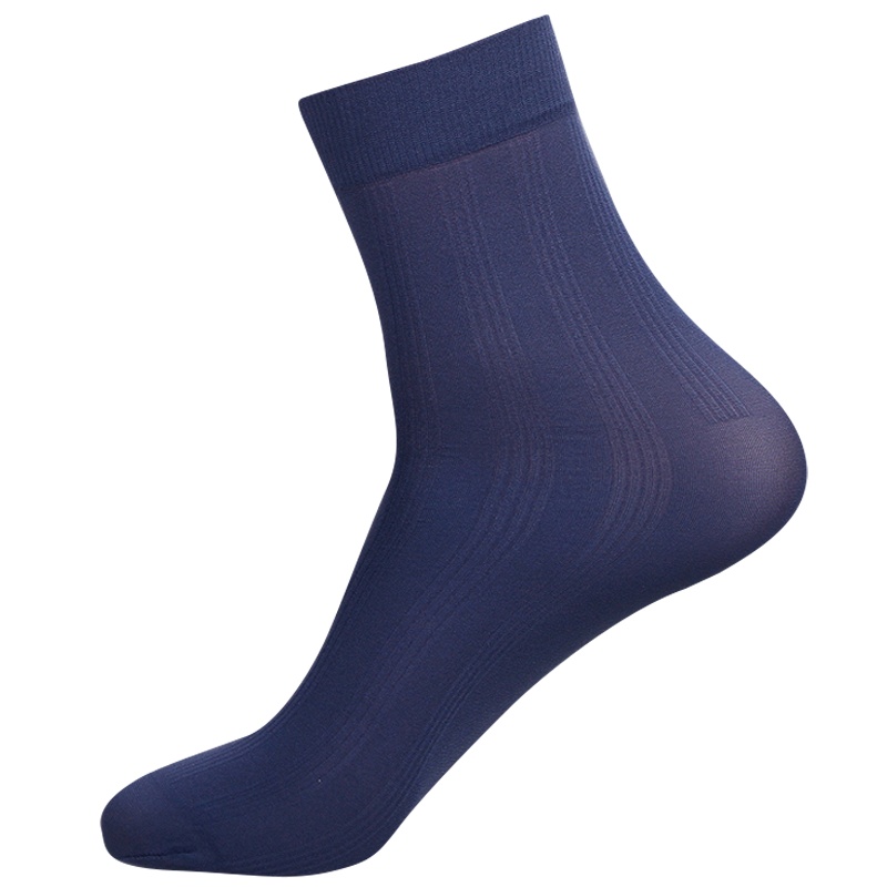 浪莎男士丝袜夏季薄款冰丝袜子运动吸汗透气袜中筒袜对对短袜3双