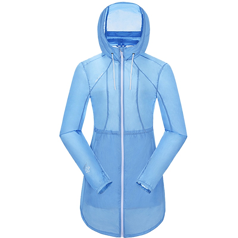 伯希和户外防晒衣女春夏薄款upf40+防紫外线防风耐磨透气超轻网红百搭中长款皮肤衣外套服