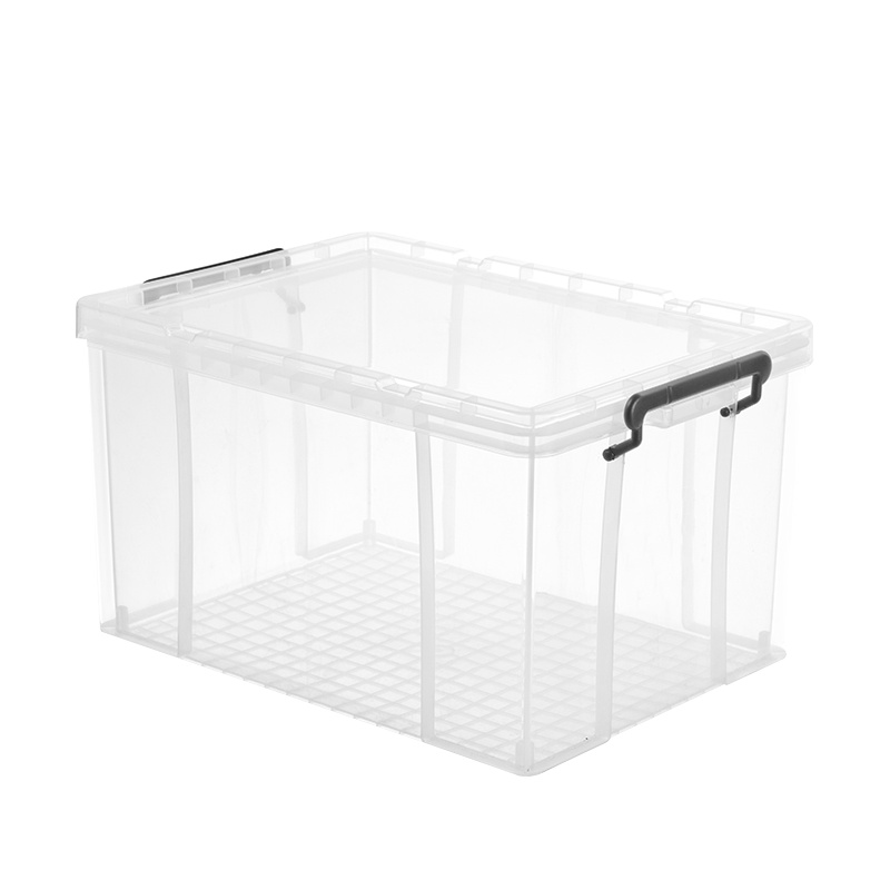 透明塑料48L收纳箱 XTL554 棉被整理衣服玩具加固储物箱 (个)