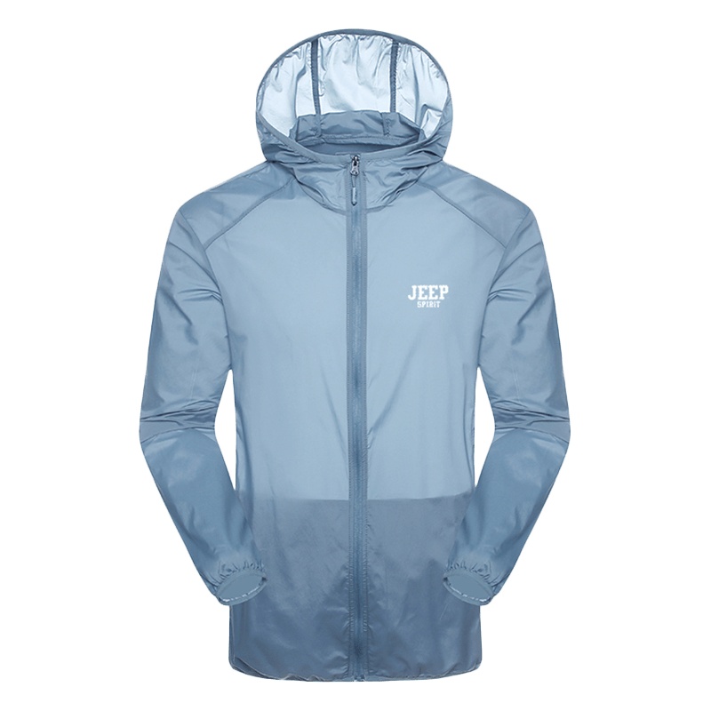 JEEP吉普防晒衣男夏季超薄透气大码户外运动速干皮肤宽松上衣外套